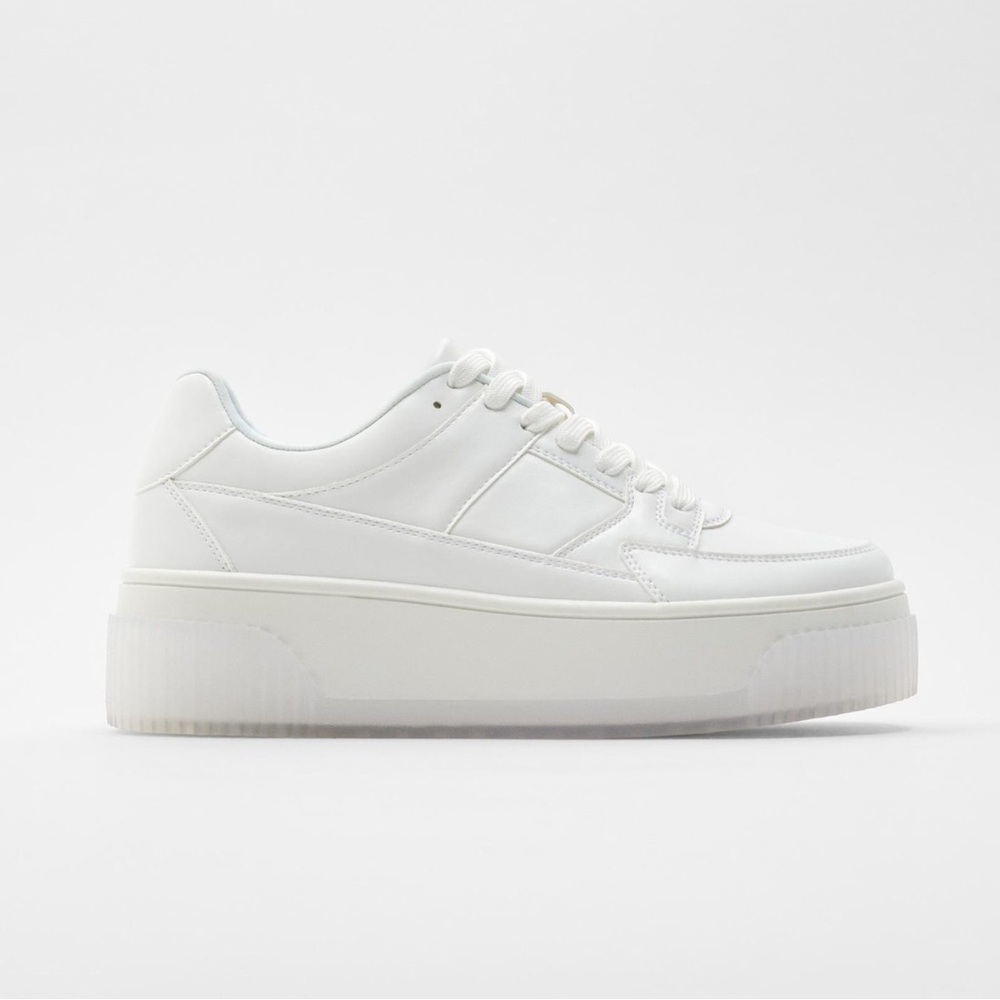 ZARA Women’s White Platform Sneakers size 40 EU/9.5 US
